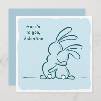 Tarjeta Festiva Hare's to you - rabbit Valentine