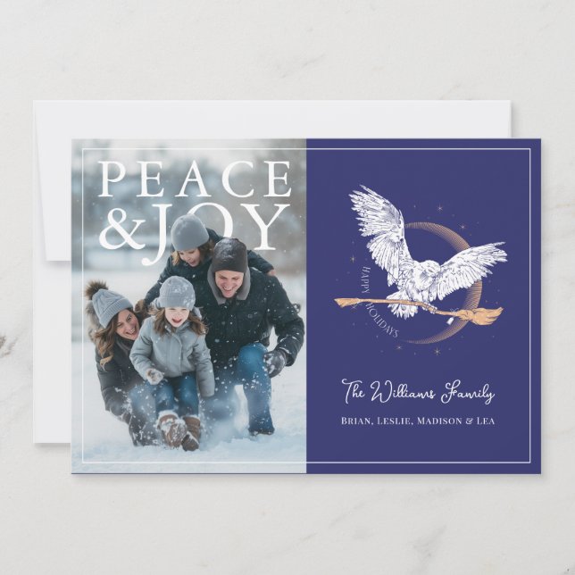 Tarjeta Festiva Harry Potter | Deck the Great Hall Photo Holiday C (Anverso)