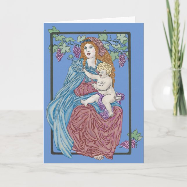 Tarjeta Festiva Harvest Madonna (Anverso)