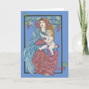 Tarjeta Festiva Harvest Madonna