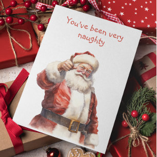 Tarjeta Festiva Has sido travieso Santa