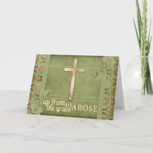 Tarjeta Festiva Hasta los saludos de la Grave Pascua (Anverso)
