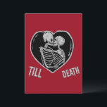 Tarjeta Festiva Hasta que la muerte Emo Goth Día de San Valentín<br><div class="desc">Hasta que la muerte Emo Goth Día de San Valentín</div>