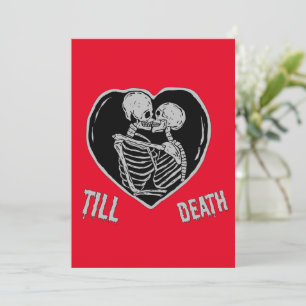 Tarjeta Festiva Hasta que la muerte Emo Goth Día de San Valentín