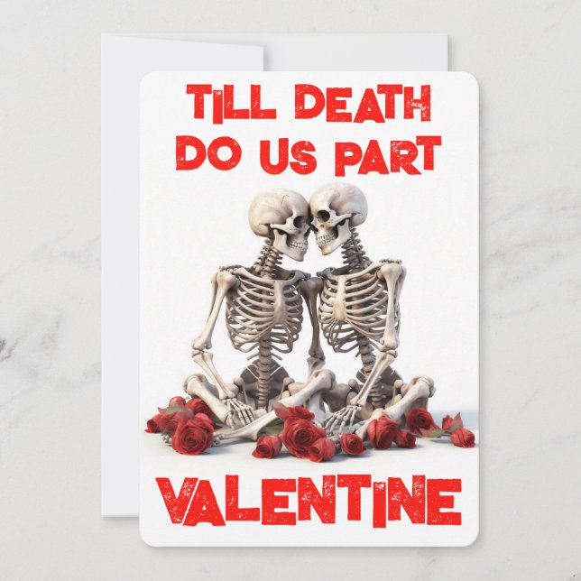 Tarjeta Festiva Hasta que la muerte nos separe de Skeleton Valenti (Anverso)