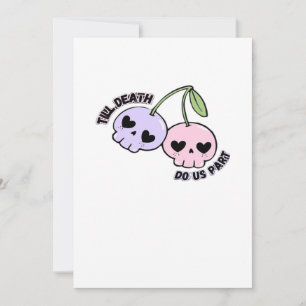 Tarjeta Festiva Hasta que la muerte nos separe - Diseño de calaver