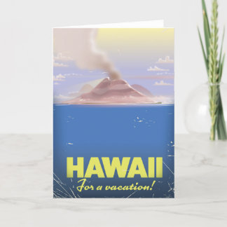 Tarjeta Festiva ¡Hawái para unas vacaciones! poster de viajes vint