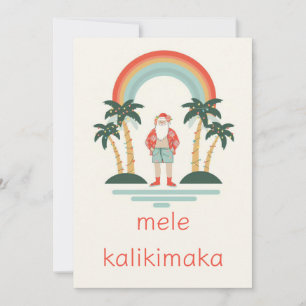 Tarjeta Festiva Hawaiano/Arcoíris/Palmas Santa