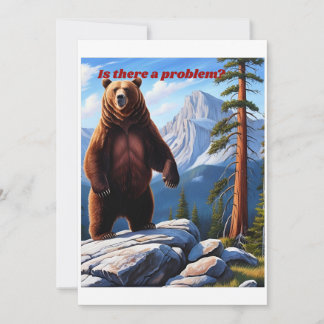 Tarjeta Festiva ¿Hay algún problema? - Salvaje Grizzly
