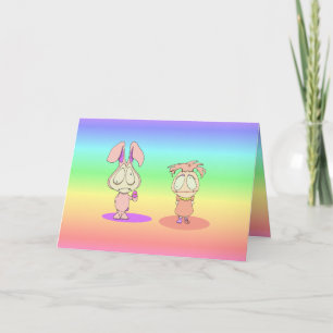 Tarjeta Festiva Hazaña feliz Lil Ralphie y Alicia de Pascua