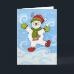 Tarjeta Festiva ¡Hazlo!<br><div class="desc">Un muñeco de nieve de mi colección de baile de nieves.</div>