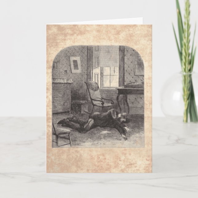 Tarjeta Festiva He caído para usted (Anverso)