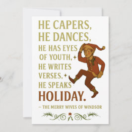 Tarjeta Festiva He capers, he dances, he has eyes of youth...