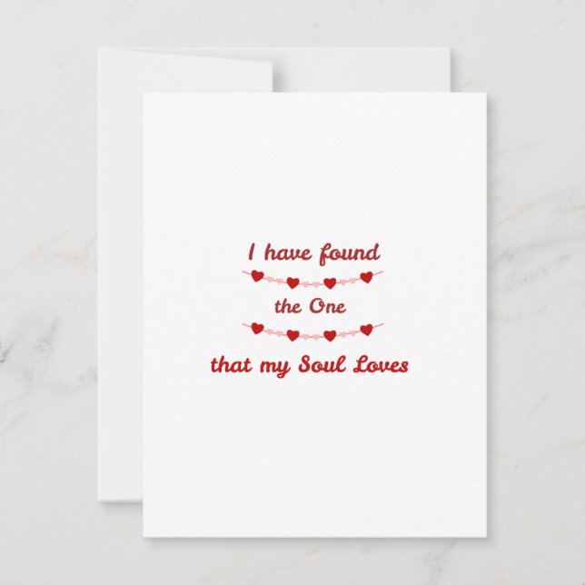 Tarjeta Festiva He encontrado al que ama mi alma en un  (Anverso)