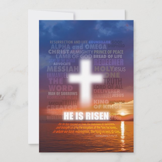 Tarjeta Festiva He is Risen - Easter (Anverso)