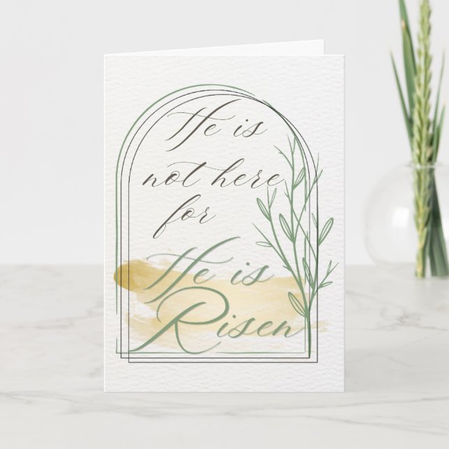 Tarjeta Festiva He is Risen Easter Card (Anverso)