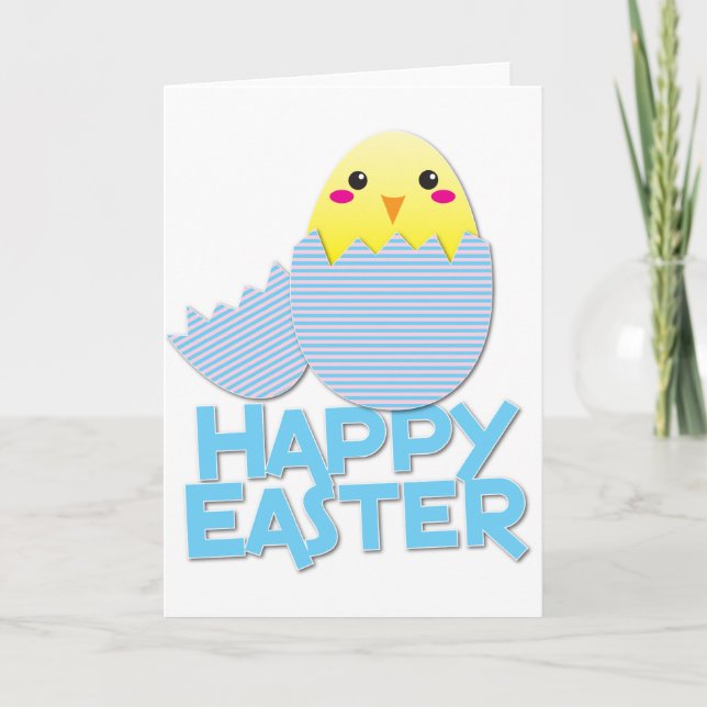 Tarjeta Festiva heappy easter super lindo (Anverso)