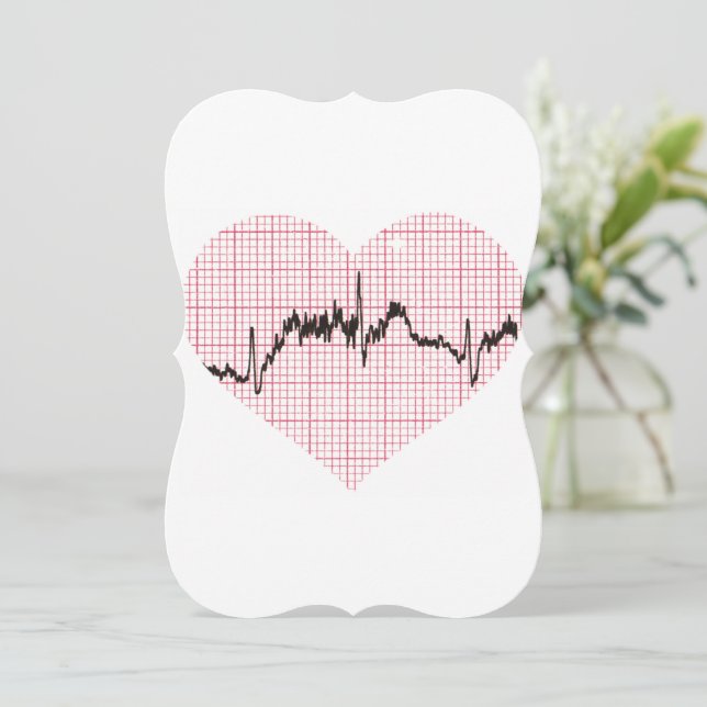 Tarjeta Festiva Heart Beat VII (Anverso de pie)