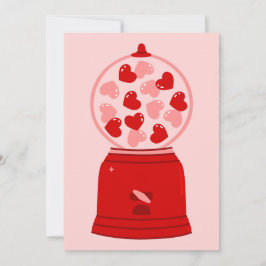Tarjeta Festiva heart love valentine gum machine gumballs