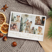 Heart Script Gold Merry Christmas 5 Photo