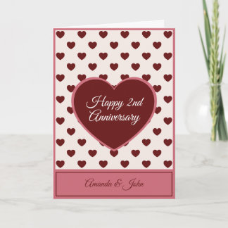 Tarjeta Festiva Heart Shape Happy Anniversary Card