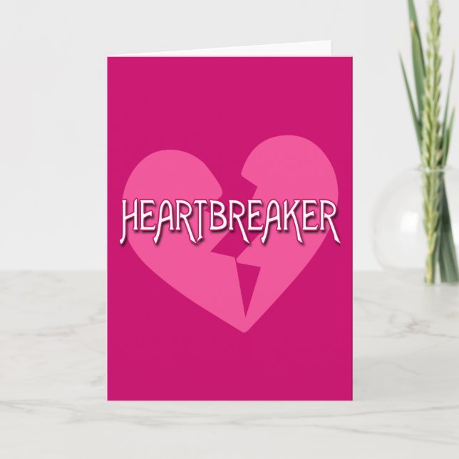 Tarjeta Festiva HEARTBREAKER con corazón roto (Anverso)