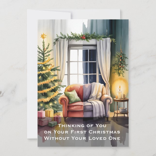 Tarjeta Festiva Heartfelt Christmas Scene With Winter Contrast (Anverso)