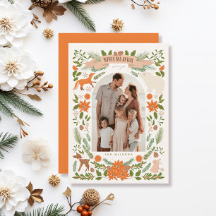 Tarjeta Festiva Heaven & Nature canta Woodland Animales Cream 2Pho