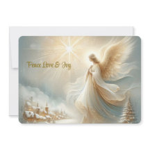 Heavenly Angel Christmas Card - Flat Holiday Card