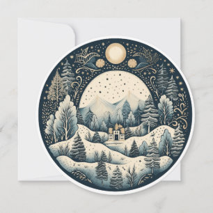 Tarjeta Festiva Hechizo Tranquilo de Invierno