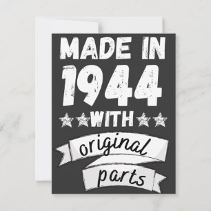 Tarjeta Festiva hecho en 1944 con piezas originales,