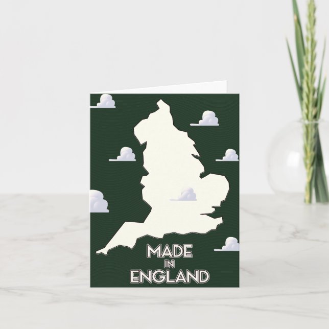 Tarjeta Festiva Hecho en Inglaterra (Anverso)