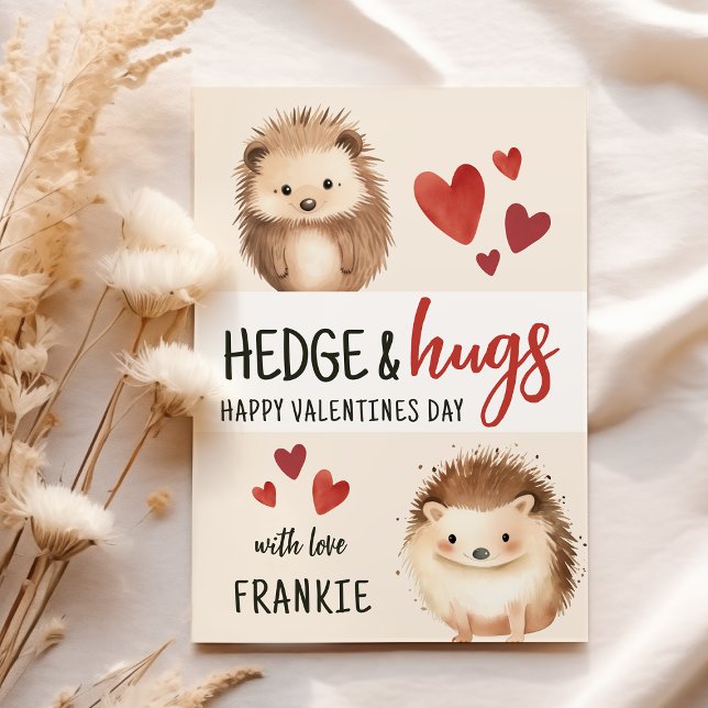 Tarjeta Festiva Hedge & Hugs Hedgehog | Día de San Valentín (Subido por el creador)