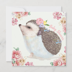 Tarjeta Festiva Hedgehog Baby Shower Invitation