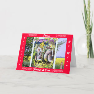 Tarjeta Festiva Hedgehog Valentine Card