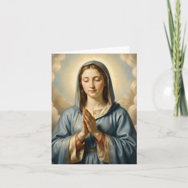 Tarjeta Festiva Heilige Mutter Gottes – Göttliche Liebe & Schutz (Anverso)
