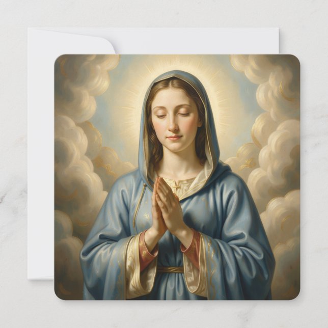 Tarjeta Festiva Heilige Mutter Gottes – Göttliche Liebe & Schutz (Anverso)