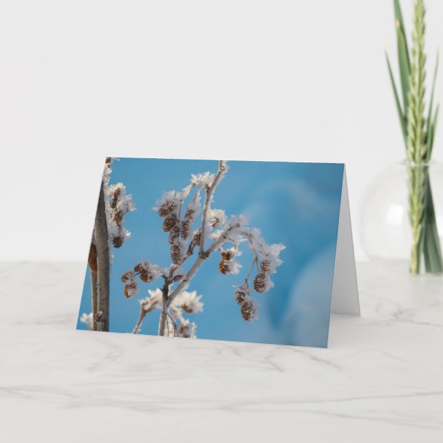 Tarjeta Festiva Helada del invierno (Anverso)