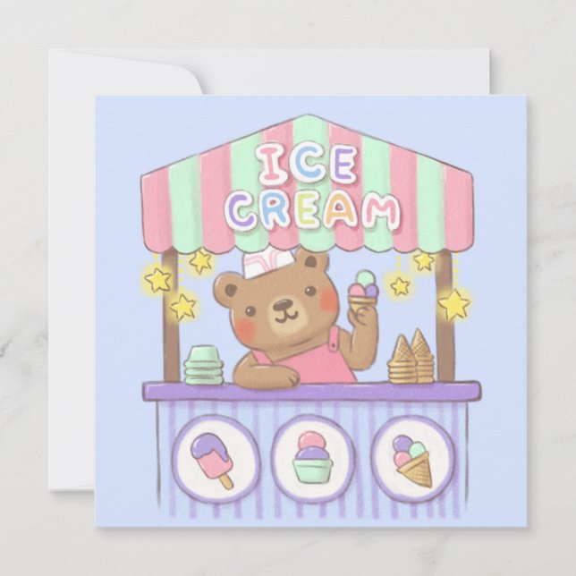 Tarjeta Festiva Heladería de Teddy (Anverso)