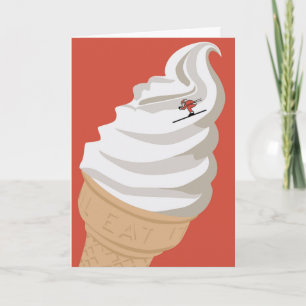 Tarjeta Festiva Helado Santa