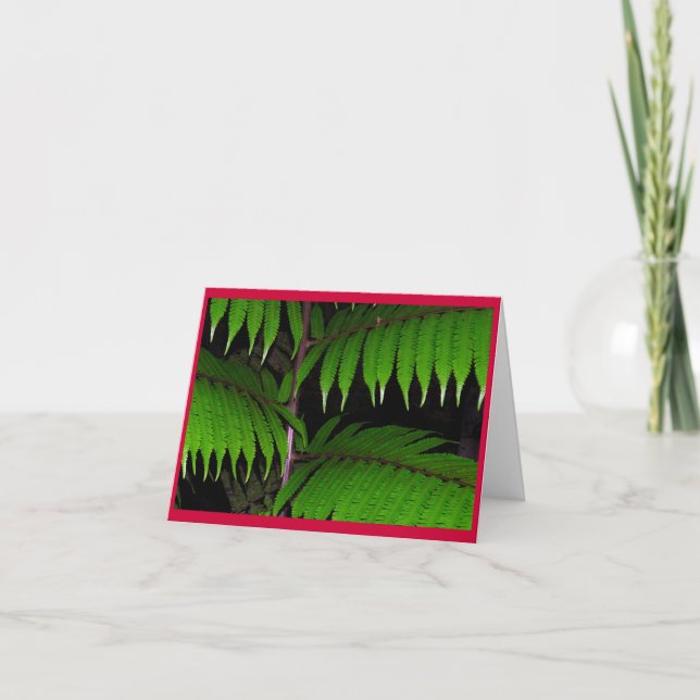 Tarjeta Festiva Helechos tropicales (Anverso)