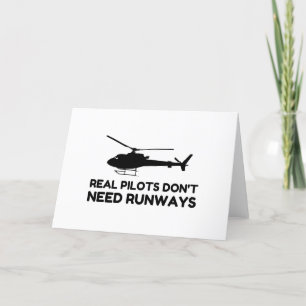 Tarjeta Festiva Helicóptero PILOT RUNWAYS