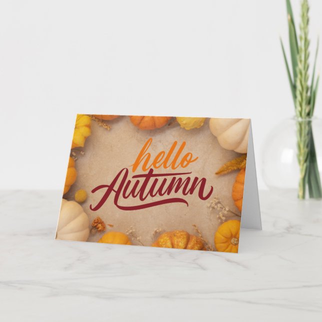 Tarjeta Festiva Hello Autumn (Anverso)