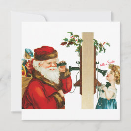 Tarjeta Festiva Hello Santa