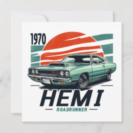 Tarjeta Festiva Hemi Roadrunner 1970
