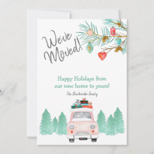 Tarjeta Festiva Hemos movido a los Navidades a mover nueva direcci