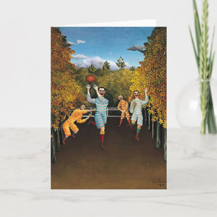 Tarjeta Festiva Henri Rousseau - futbolistas