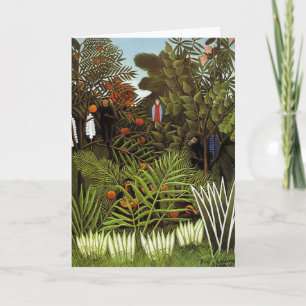 Tarjeta Festiva Henri Rousseau - paisaje de la selva