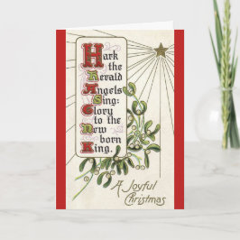 Tarjeta Festiva Herald Angels Vintage Christmas Card