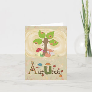Tarjeta Festiva Herbst Fuchs por término Baum